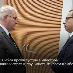 Прапори України та Кіпру на зустрічі