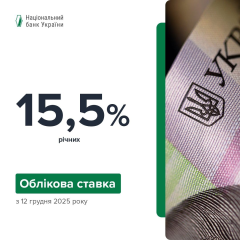 НБУ облікова ставка на рівні 15,5%