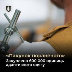 Министерство обороны закупило 600 тысяч комплектов спецодежды для раненых: что входит в Пакунок