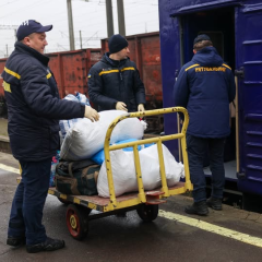 Встреча эвакуационного поезда на Ровенщине