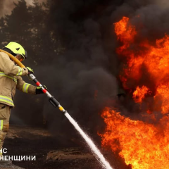 Fire at the enterprise caused by Russian drone