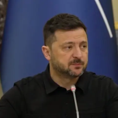 Zelensky during his speech