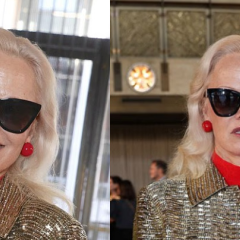 Pamela Anderson at New York Fashion Week