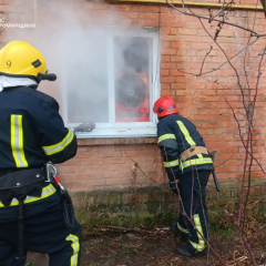 Эвакуация человека из дыма в Житомирской области