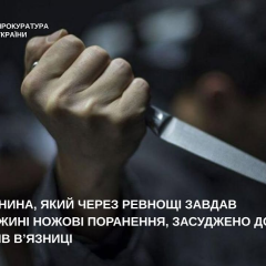 Киянин з ножем у руках