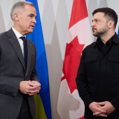 Zelensky and Carney in Canada