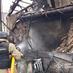 Обстрел Донеччины, возникли пожары