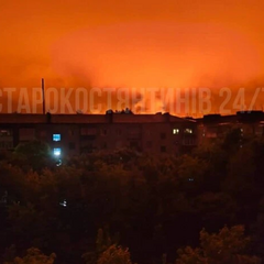 Фото нічної атаки на Старокостянтинів