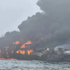 Столкновение двух судов в Северном море