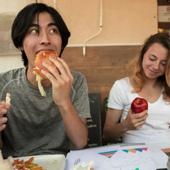 Young people in the restaurant business