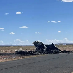 Медичний літак під час катастрофи