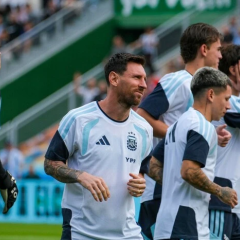 Messi scored twice in the match