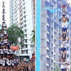 Жива піраміда в Індії