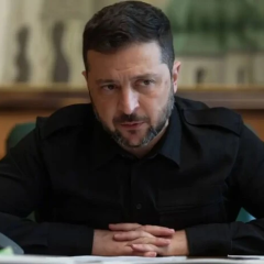 Zelensky at a press conference