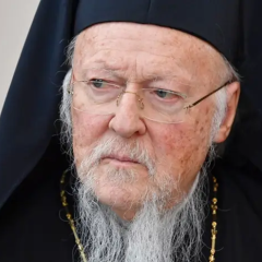 Патріарх Варфоломій під час служби
