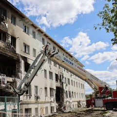Фото последствий удара в Харькове
