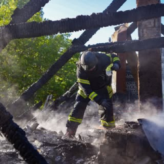 Пожар в доме в Херсоне