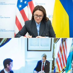 Президенты Украины и США подписывают соглашение