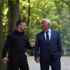 Zelensky and Kostya during the meeting