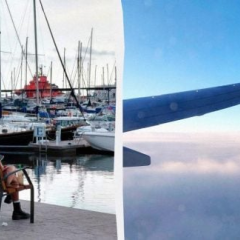 Билборд с логотипом Ryanair и рекламой новых рейсов