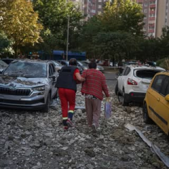 Fire in a 22-storey building in Darnytskyi district