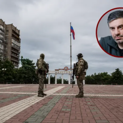 Карта Украины с флагом