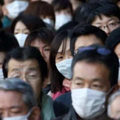 Жовта картинка іноземного грипу в Японії