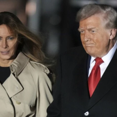 Melania Trump stayed at home