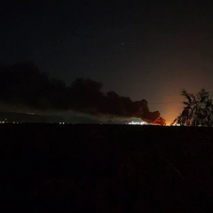Пожар на НПЗ в оккупированном Луганске