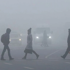 Туман и гололедица зимой