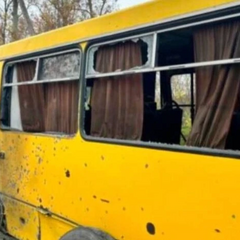 Атака на пассажирский автобус в Херсоне
