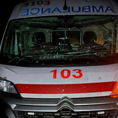 Автомобіль швидкої допомоги після атаки