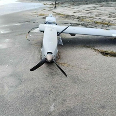 Военный дрон на побережье Черного моря