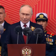 Putin and Lukashenko at the parade