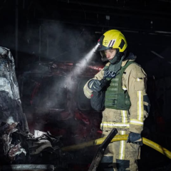 Пожары и разрушения от дронов