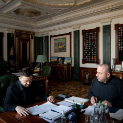 Ukrainian delegation at negotiations