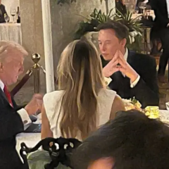 Илон Маск и Дональд Трамп на ужине