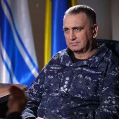 Украинский военный корабль на море