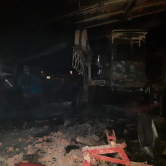 Пожар на предприятии из-за атаки оккупантов