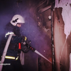Fire in Kharkiv: night burning district