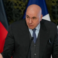 Italian Minister of Defense at press conference