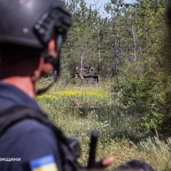 DSCNS sappers with robot 'Snake' in Kherson region
