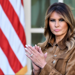 Меланія Трамп з дітьми на заході