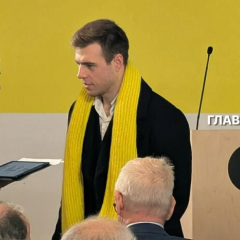 Украинский спортсмен Гераскевич на встрече YES