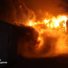 На фото показаны последствия пожара в Одессе