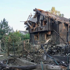 Зруйноване місто в Запоріжжі