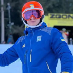 Ukrainian athletes at training session