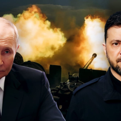 Image: Putin speaking at a press conference