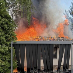 Горіла будівля в Харкові