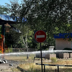 Дрон атакує АЗС у Харкові